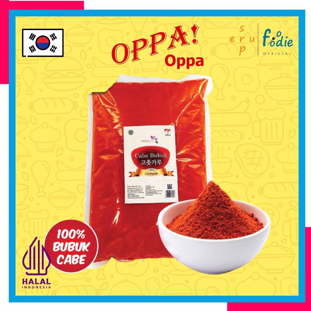 

SUPERFOODIE Bubuk Cabai / Bubuk Cabe Halus / Cabe Cabai Bubuk halus Jeletot / Chili Powder Korea 50, 100, 250, 500, 1000 Gram