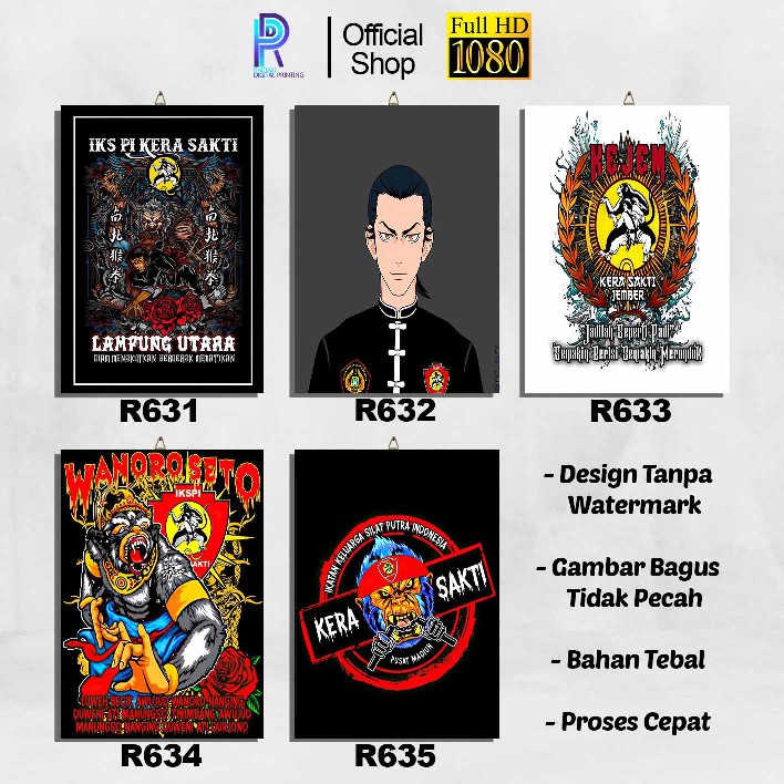 POSTER KAYU HIASAN DINDING HOME DECOR IKSPI KERA SAKTI RR631