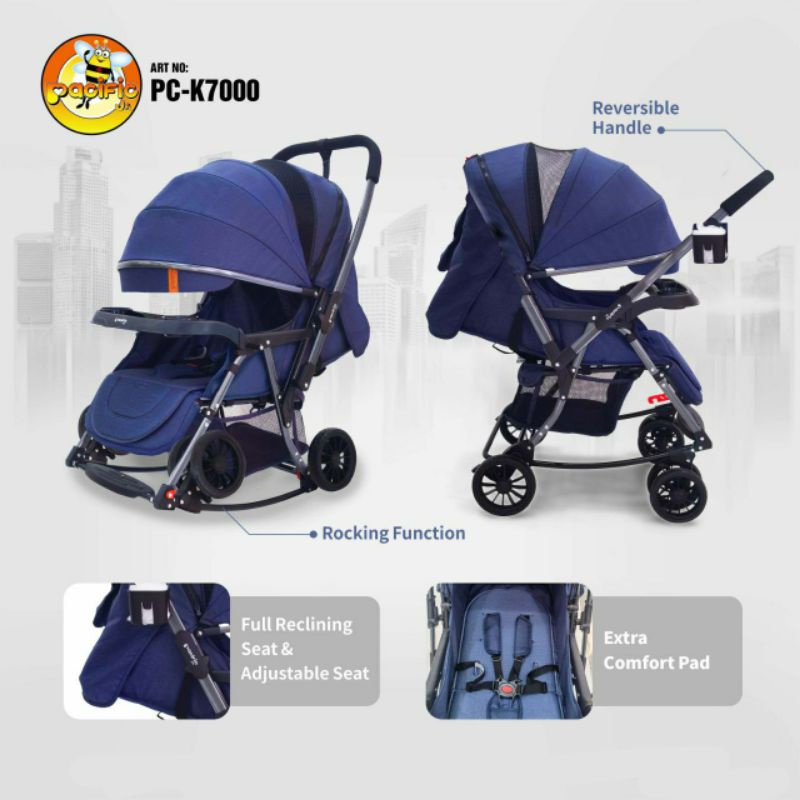 SIYA ✨ STROLLER BABY PLIKO AYUN NEVADA 395 KERETA DORONG BAYI BISA AYUN NEVADA STROLLER PACIFIC K7000