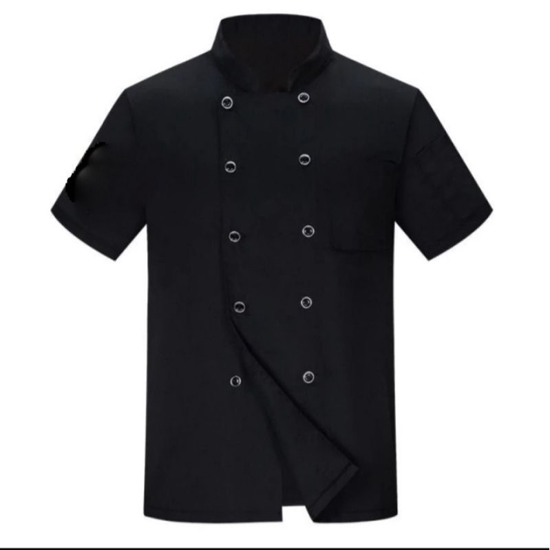 Baju Koki Baju Chef Seragam Koki Seragam Chef Kemeja Koki Kemeja Chef Jacket Lengan Pendek Unisex