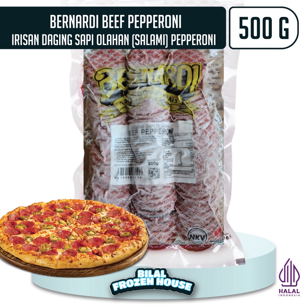 

Bernardi Beef Pepperoni 500gr - Daging Sapi Olahan