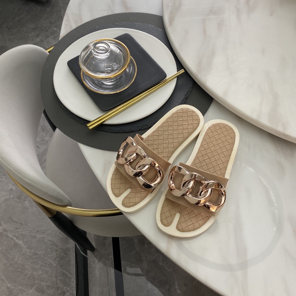 ☀CAMILO☀ SF27 Sandal Wanita Model Selop Flip Flop Warna Solid