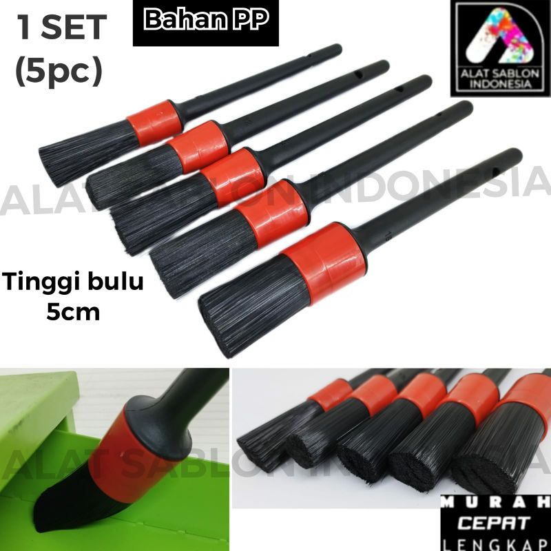 

SET KUAS DETAILING BRUSH 5pcs BAHAN PP PEMBERSIH INTERIOR EKSTERIOR