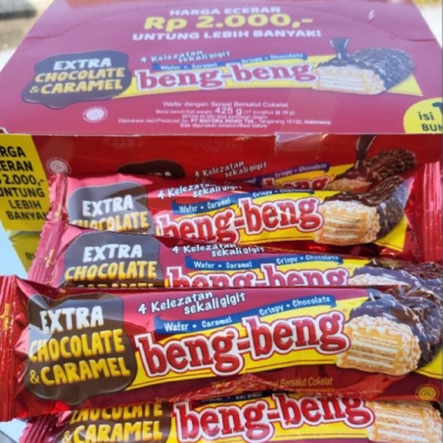 

Beng Beng wafer Chocolate [KEMASAN BARU ISI LEBIH BESAR] 1 BOX 17 PCS