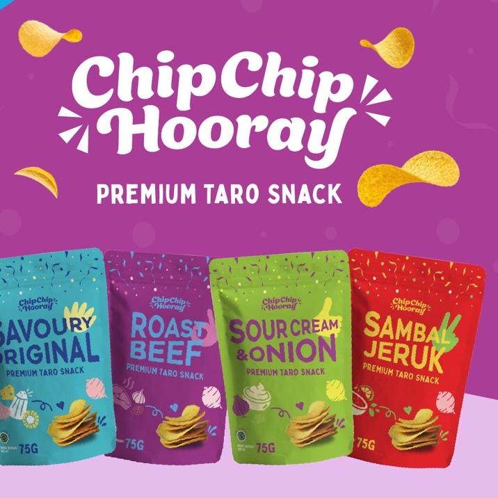 

Telah Hadir Chip Chip Hooray Premium Taro Snack 75gr Keripik Sehat!!
