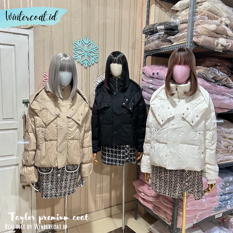 Coat winter wanita Taylor 90% goose down jaket bulu angsa cewek hangat musim dingin outer padded padding 90