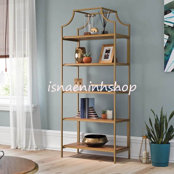 Moderen Rak Sususn Besi Hollow Gold Color Minimalis Desain-Rak Susun Cantik Minimalis Besi Hollow Mu