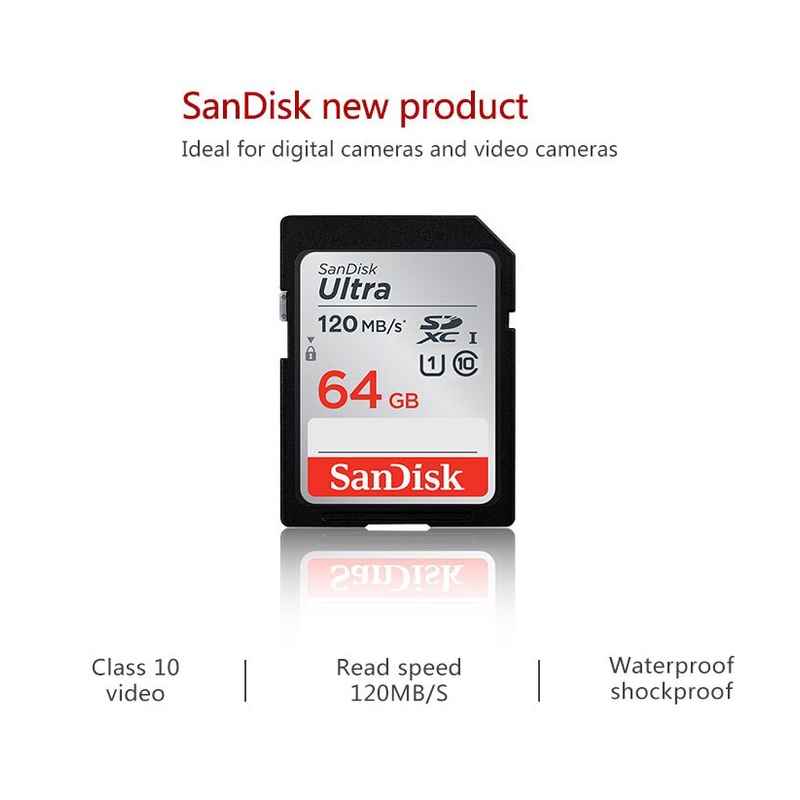 SanDisk Ultra SD Card UHS-I 120 MBps 32 64 128 256 GB Kartu Memory