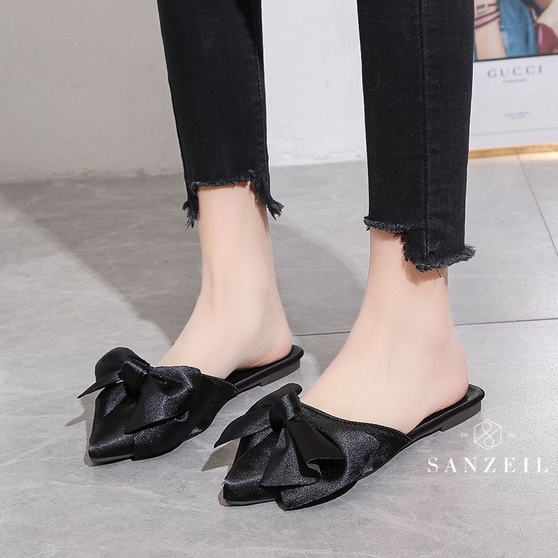 COD - Sandal Wanita Import SANZEIL Lita Kasual Dengan Acc Pita