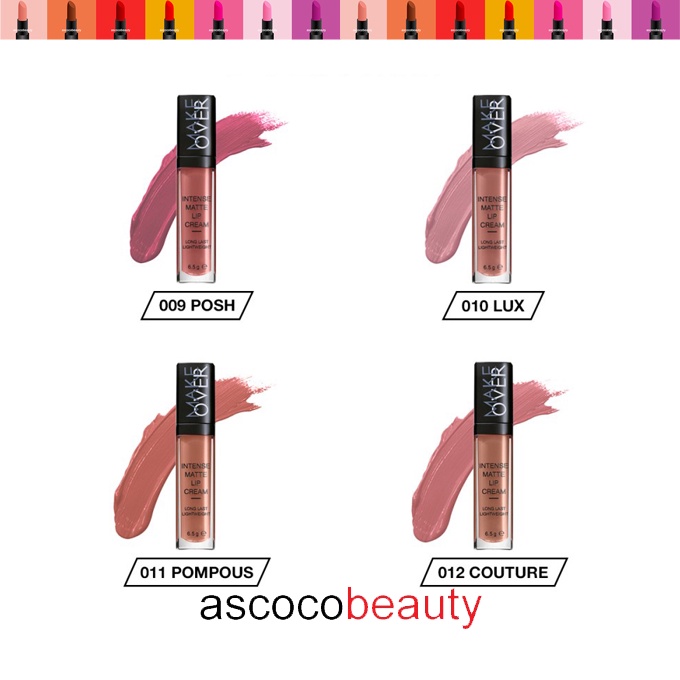 MAKE OVER Intense Matte Lip Cream Lip Cream Liquid Lipstick Lipstik Cair 6,5 g Makeover ✰ ascocobeauty ✰