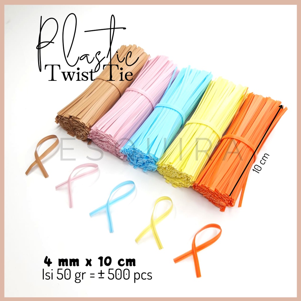 Plastic Twist Ties /  Kawat Pengikat Kemasan / 4MM 10 CM / ± 500 PCS