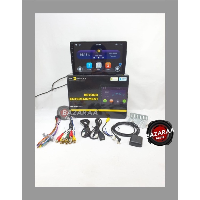 Head Unit Android MOMENTUM MO-9166/MO-1166 - 9 Inch, Tanpa Socket