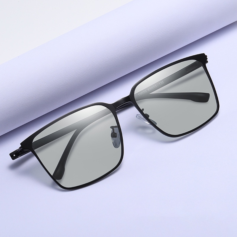 Kacamata Photochromic Frame Persegi Panjang Untuk Pria Wanita Kacamata Polarized Olahraga TR90