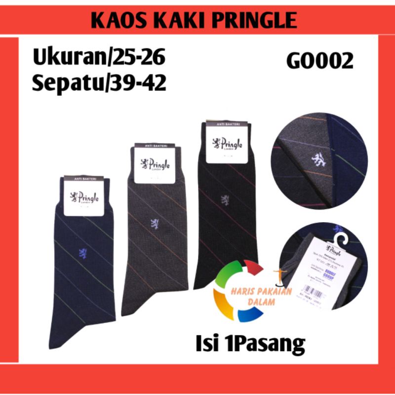 Pringle Kaos Kaki Kantor Pria Anti Bacteri Seri motif Isi 1 Pasang