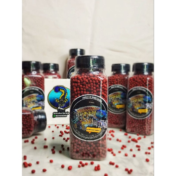 Pelet Meded Auranti Color Booster Original Sigit Arnanto (untuk warna ikan Channa Auranti, Pulcra, L