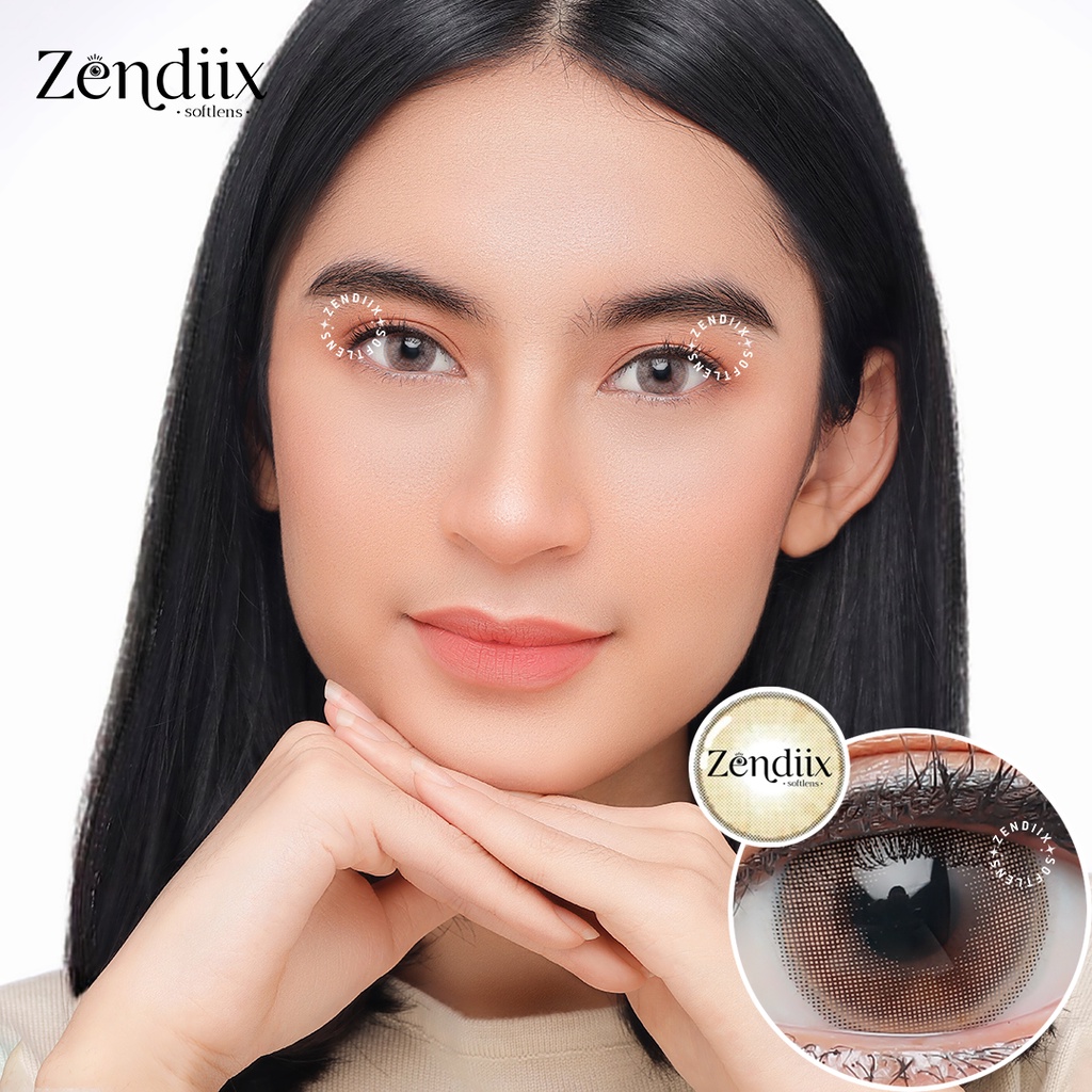 Softlens ELAMIS Warna OCRE BROWN 14.2mm Normal Beda Minus