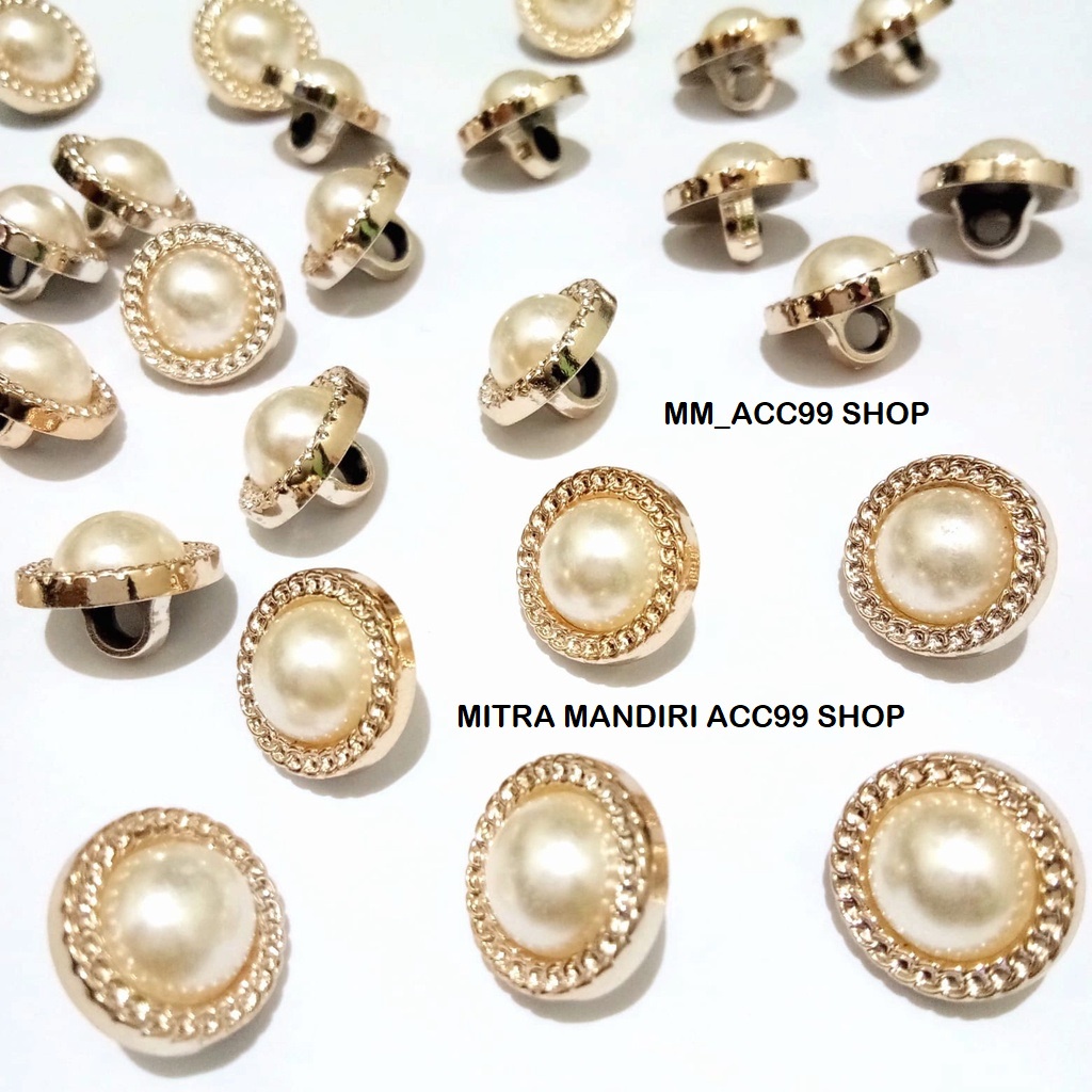 12 PCS KANCING JAMUR TIMBUL LIST RANTAI 21MM 2,1CM