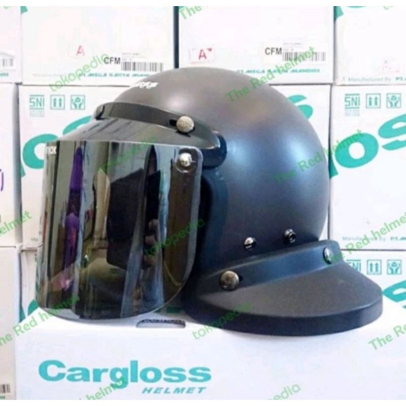 Helm Cargloss + Kaca Flat Injak