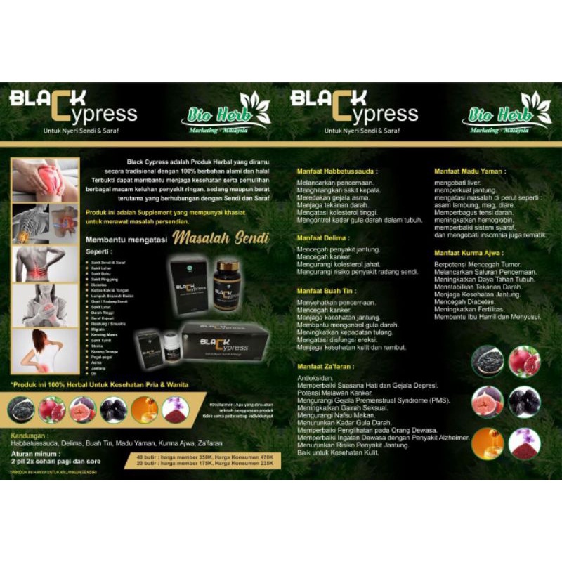 pil hitam BLACK CYPRESS 10botol