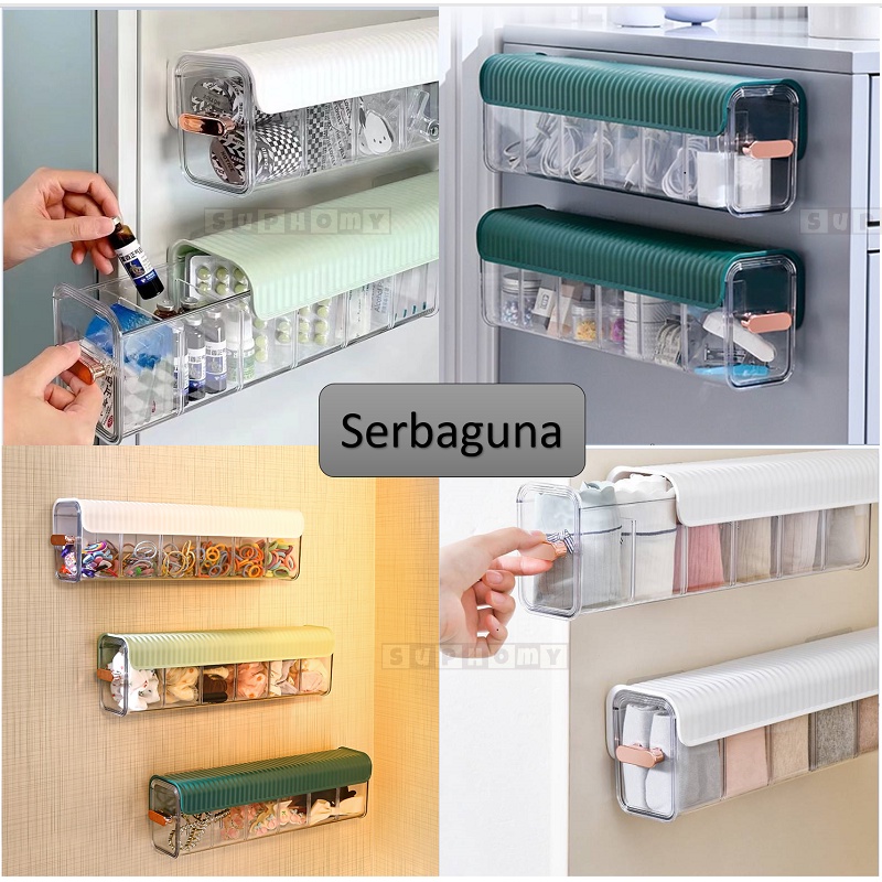 Kotak Penyimpanan Serbaguna Sliding Cabinet Wall Storage