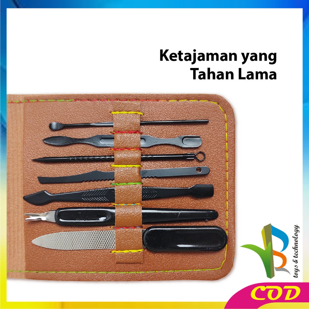 RB-K111 Alat Menicure Pedicure Set 12 Pcs Free Pouch / Set Gunting Kuku Dan Pinset Perawatan Kuku Bahan Stainless Steel