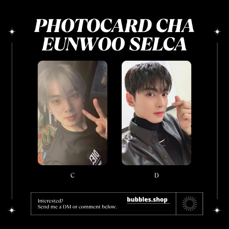 PHOTOCARD UNOFFICIAL CHA EUNWOO ASTRO SELCA