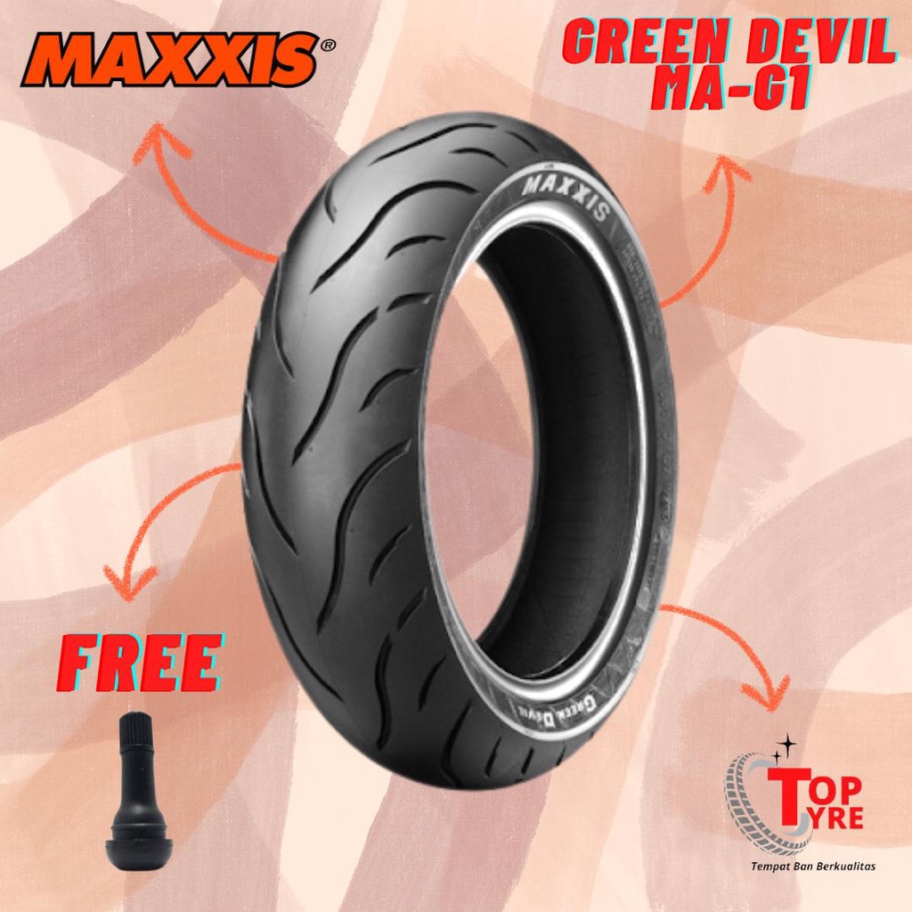 BAN MOTOR STANDAR RING 17 // MAXXIS GREEN DEVIL 90/80-17 MA-G1 TUBELESS // MOTOR SATRIA FU, JUPITER,