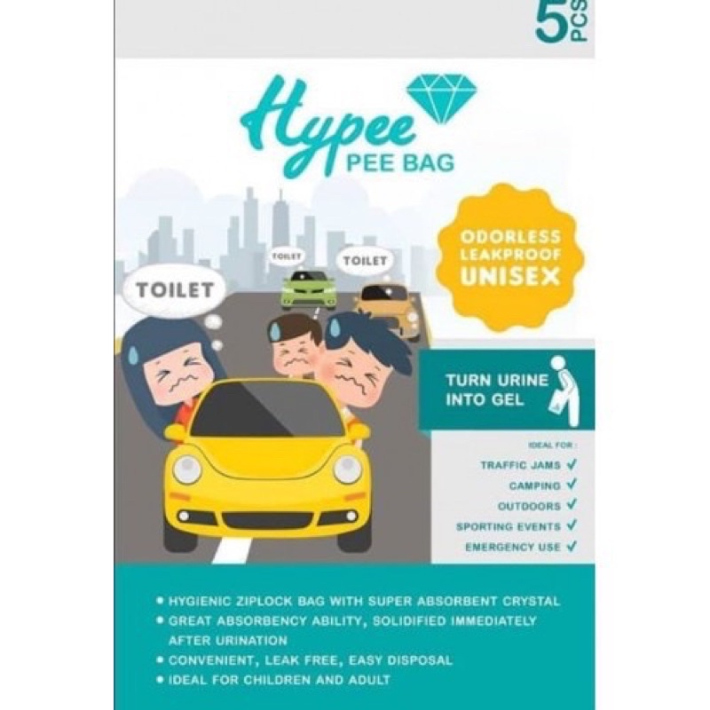 Hype Pee Bag Girl Boy Men Women Kids Kantong Urine Urin Pipis BAK Cewek Cowok Wanita Pria Laki Anak Traveling Bepergian Umroh Anti Tumpah