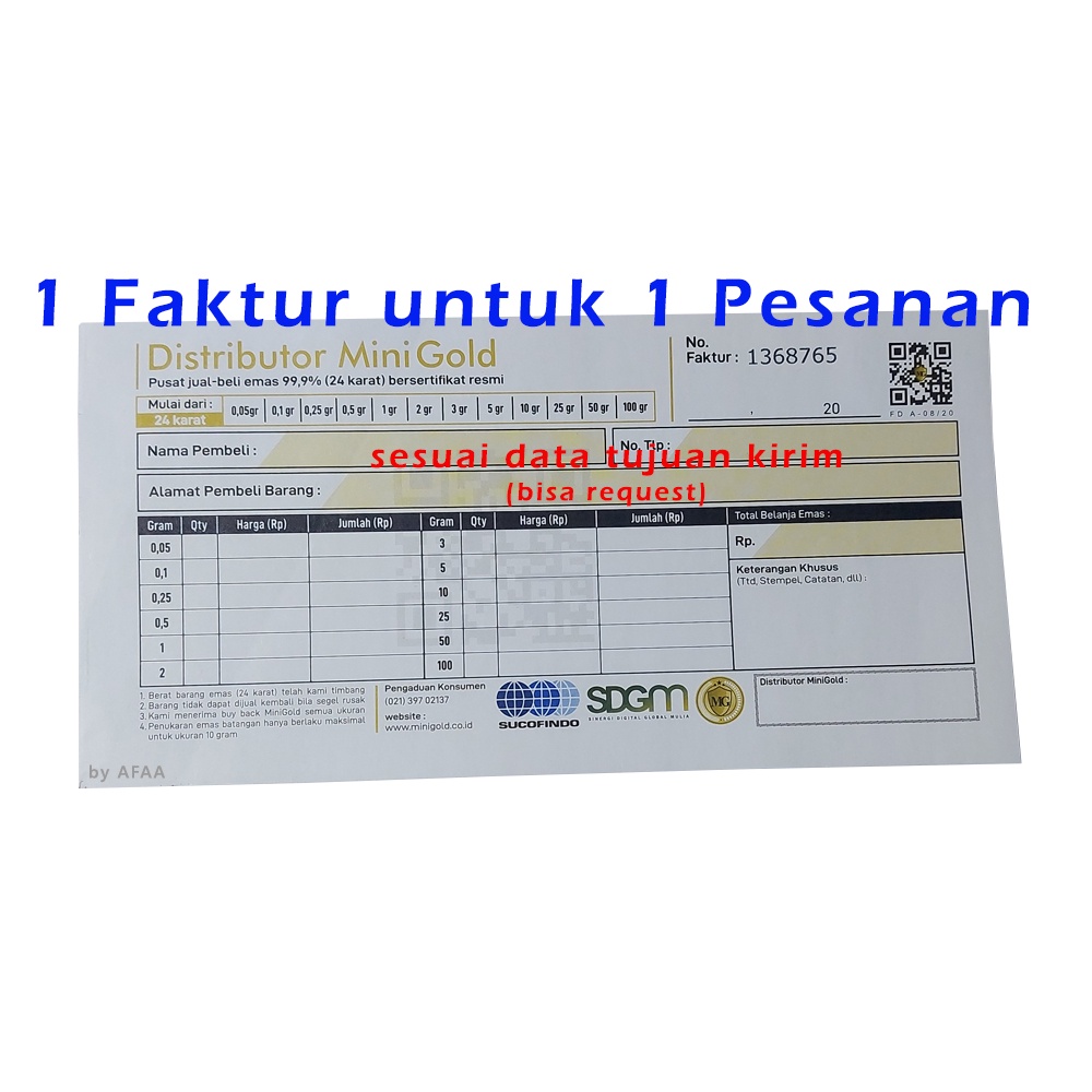 Souvenir Mini Gold 0.005 gr Hadiah Kemasan Kotak