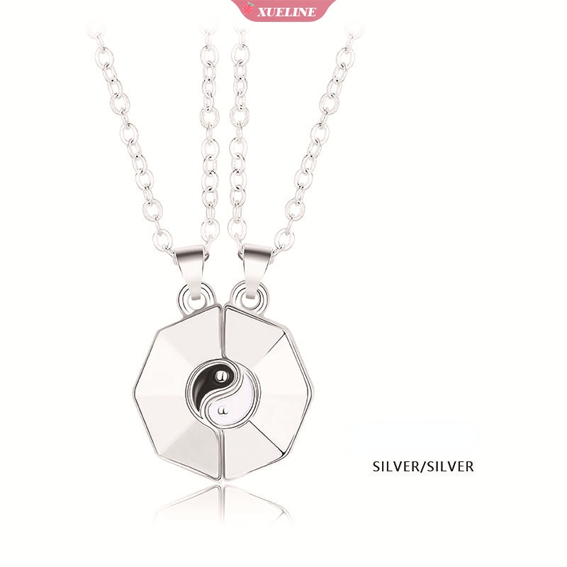 Fashion Bagua magnet Liontin Taijiquan Kalung Pasangan Wanita Persahabatan Perhiasan Tali Rantai Liontin Pesta Kekasih Hadiah [ZXL]