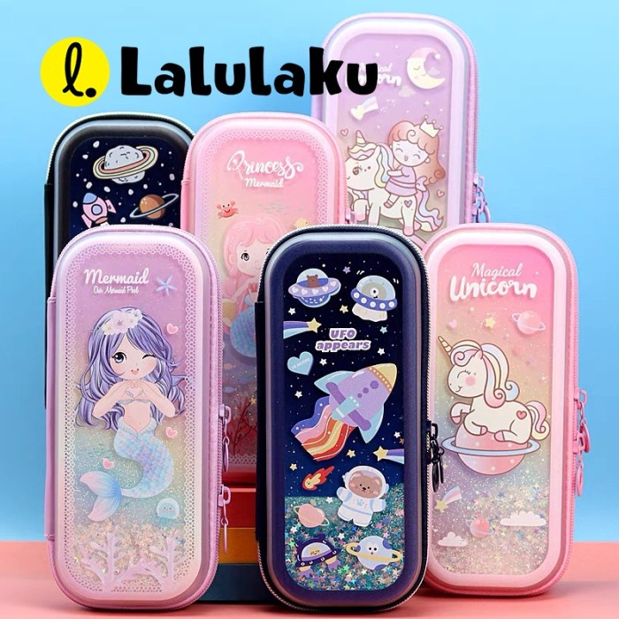 

Tempat Pensil Tempat Pensil Anak Sekolah Glitter Korea Kawaii Kotak Pensil Unik