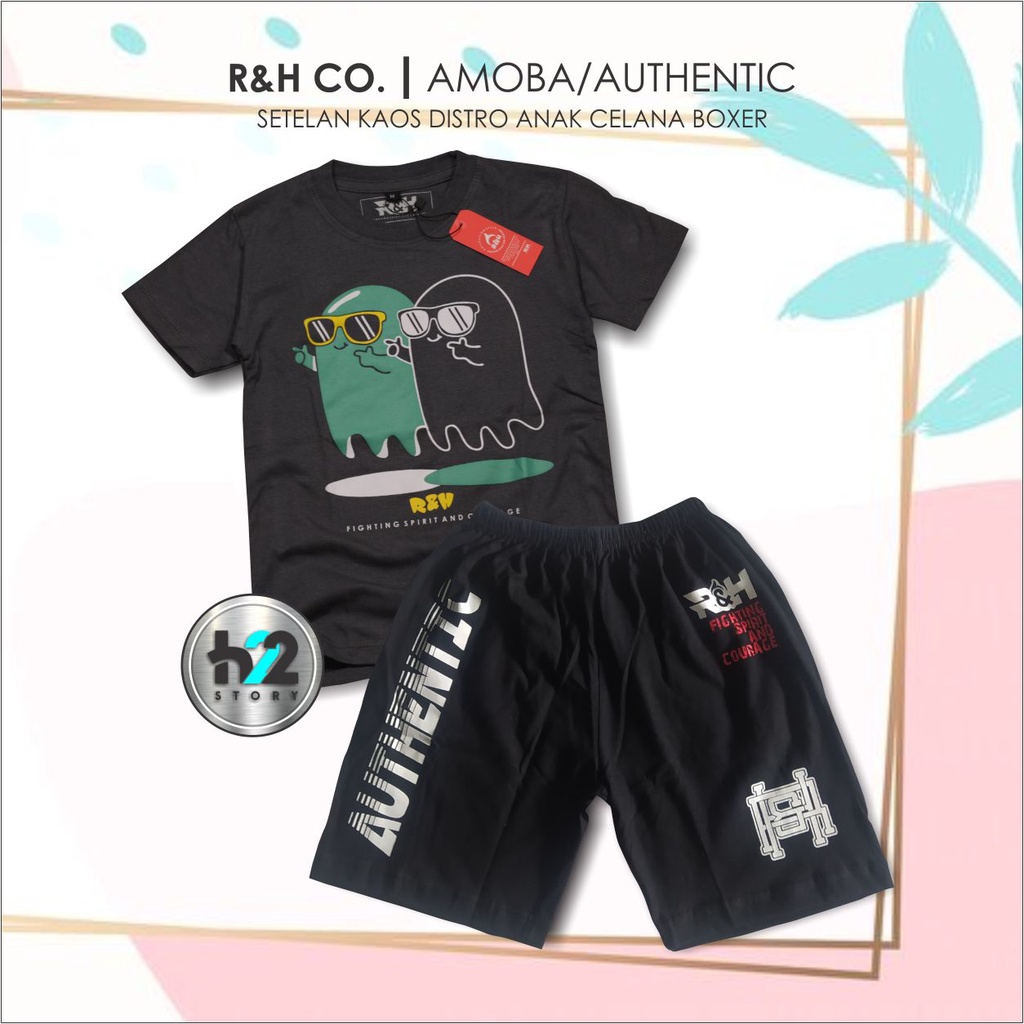 Setelan Kaos Distro Anak Celana Boxer Setelan Atasan Anak dan Celana Usia 3-4 Tahun By H22Story