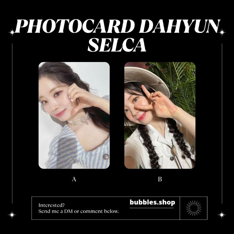 PHOTOCARD UNOFFICIAL DAHYUN TWICE SELCA