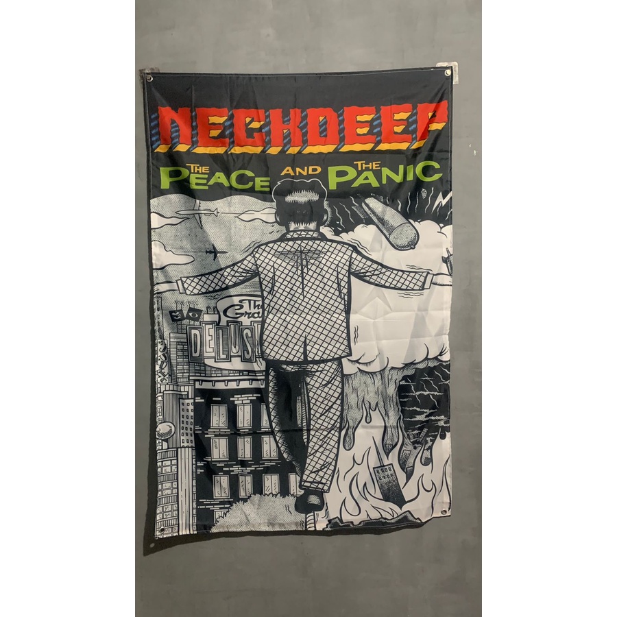 Bendera/Flag/Poster Kain/Miniflag Band Neck Deep The Peace And The Panic
