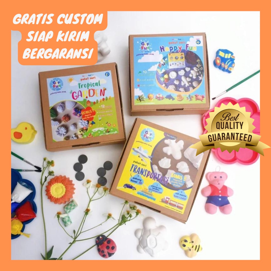 Souvenir Ulang Tahun Anak Bingkisan Ultah Hampers Unik Mainan Edukatif Patung Lukis Gypfun Asli Berg