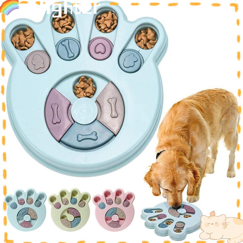 Solighter Tempat Makan Anjing Tempat Makan Perlengkapan Hewan Peliharaan Food Feeder Slow Breed IQ Training Food Dispenser