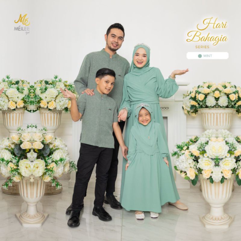 Moslem Ori Eid Series Couple Family Set Sarimbit Hari Bahagia Series By Meilee (Ready Please Cekstok