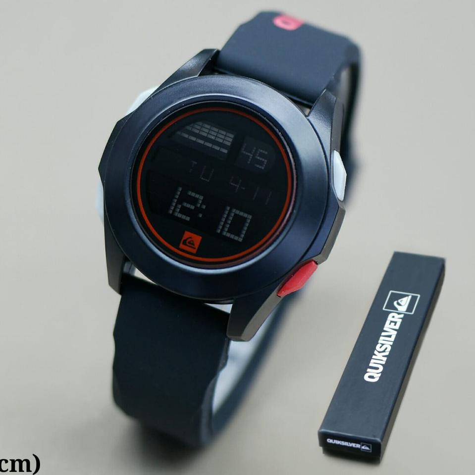 BNN.11De22ˢ ◦ Jam Tangan Quiksilver Qs3602H Digital Tali Rubber Free Box Original & Baterai