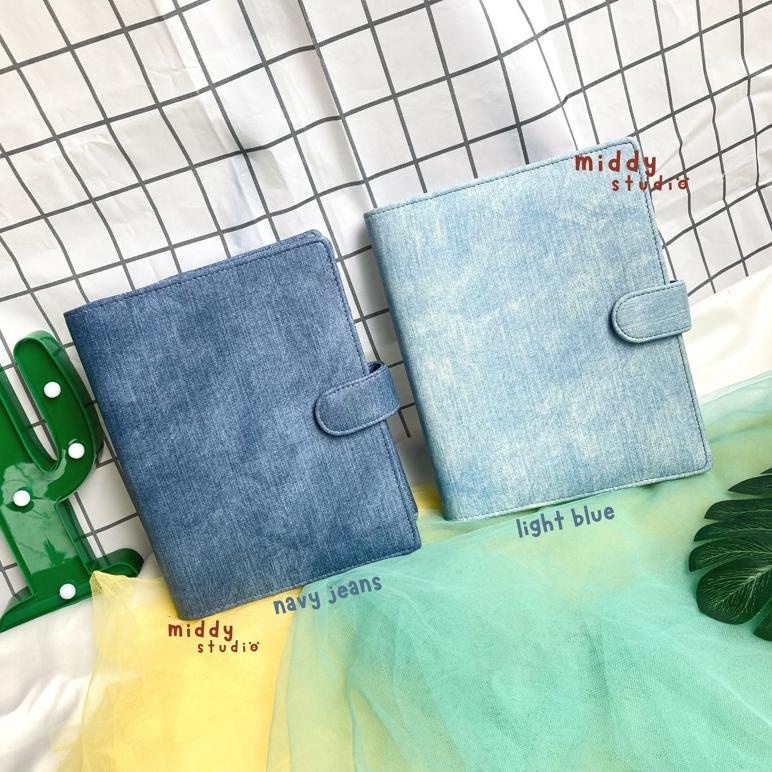 

BINDER DENIM PREMIUM 20RING A5 26RING B5 READY STOCK TERLARISS...,,,,,