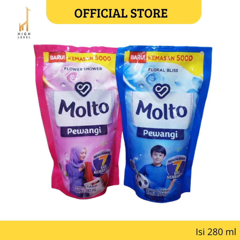 Molto Pewangi Pelembut Pakaian Flower Shower Floral Bliss Kemasan 5000 280 Ml