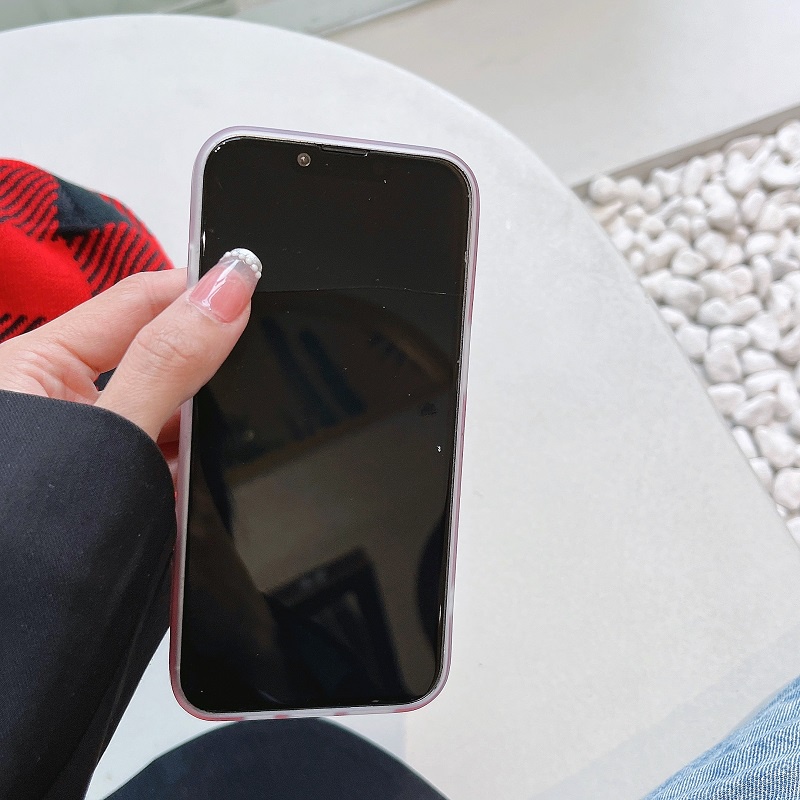 Casing Pelindung Anti-Jatuh Perbatasan Bergelombang Kelinci Lucu Merah Untuk Kamera Pelindung Iphone1412 13 Pro max iPhone 11Promax