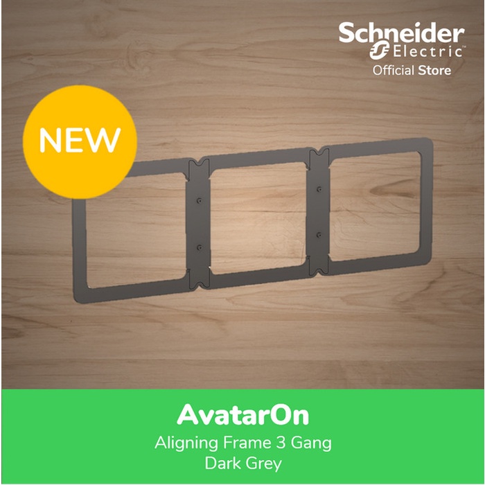 Schneider Electric Avataron Aligning Frame 3Gang Grey - E8331_36_Dg