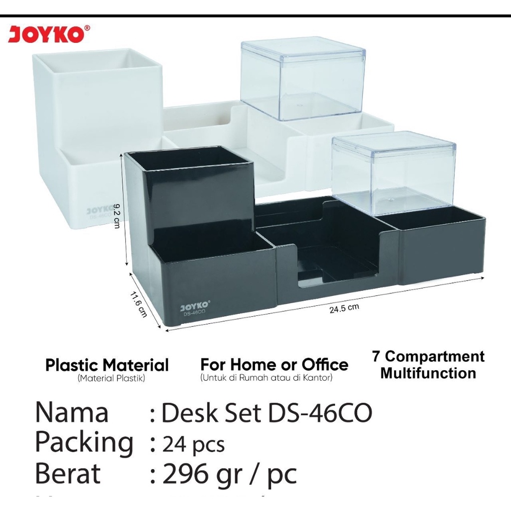 

desk pen pen holder joyko ds 46 co 7 sekat besar