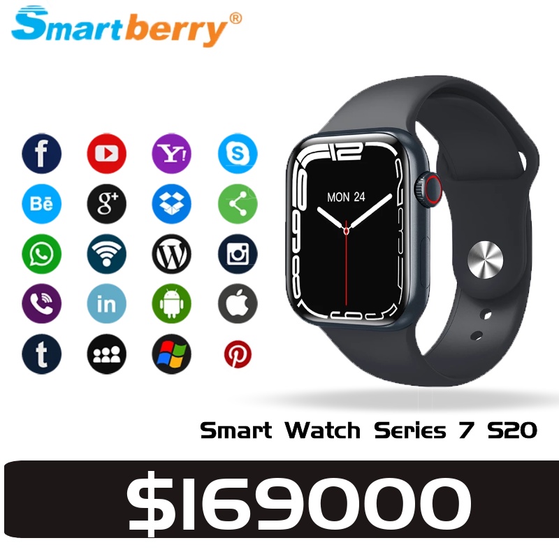 [COD] SmartBerry Smart Watch7 S20 Panggilan Bluetooth Pemantauan Kesehatan Super Long Standby 1.8 HD