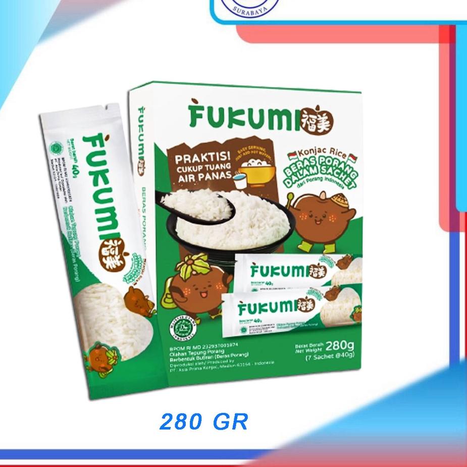 

Fukumi Beras Porang Konjac Shirataki Rice Sachet 1 Box 280 gram