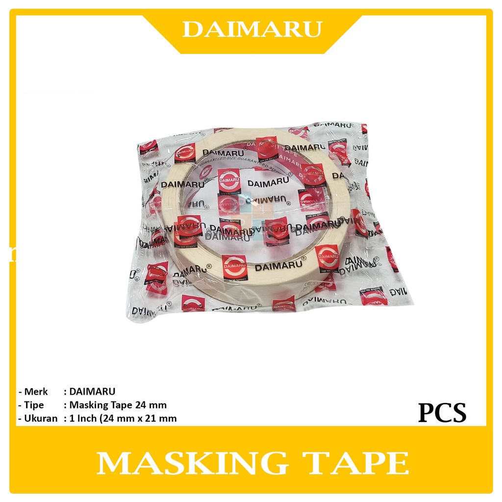 

DAIMARU - Lakban Masking Tape 24mm - 1 Inch - Roll