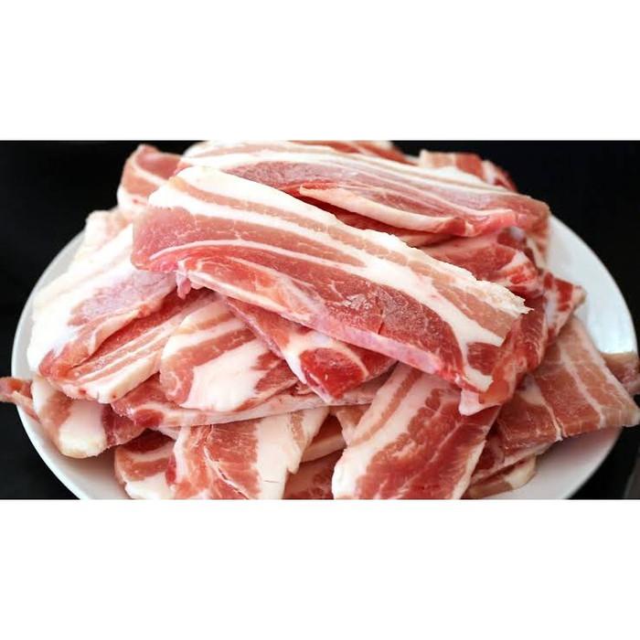 

Samgyeopsal Pork Belly Samcan Slice 1.5 Cm Korean Bbq Asli Bali 500 Gr 006
