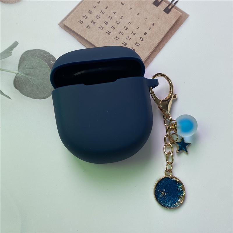 Untuk Bose QuietComfort Earbuds II Case Dengan Keyring Lucu Silikon Wireless Bluetooth Earphone Cover Soft Shell Protect Cover