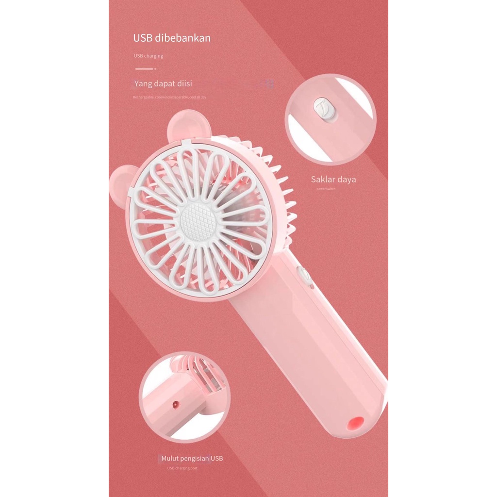 Kipas Mini Genggam Cute / Kipas Lipat Portabe; / Mini Fan6601