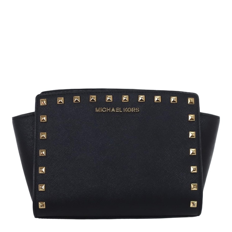 Michael Kors Selma Stud Messenger Bag - Black